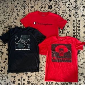 Champion Under Armour Boy Size Medium 10 12 Shirts